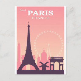 パリスフランスクヴィンテージ旅行はがき ポストカード