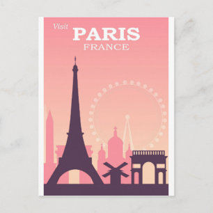 パリスフランスクヴィンテージ旅行はがき ポストカード