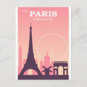 パリスフランスクヴィンテージ旅行はがき ポストカード (正面)