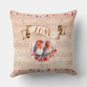 パリスポストマーク愛の鳥と注お洒落記 クッション (裏面)