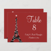 パリスライツテーブル番号 ポストカード (正面/裏面)