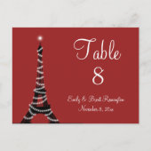 パリスライツテーブル番号 ポストカード (正面)