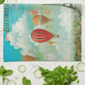 パリス上空の急増 キッチンタオル (折り畳み)