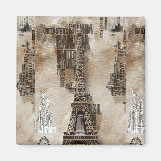 パリス書体 マグネット (正面)