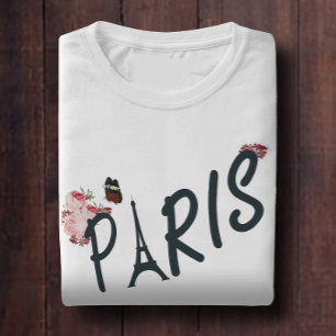 パリス植物蝶 Tシャツ