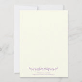 パリス結婚ズパープルエッフェルタワーブライダルシャワー 招待状 (裏面)