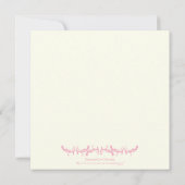 パリス結婚ズピンクエッフェルタワークラシックアイボリー 招待状 (裏面)