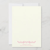 パリス結婚ズピンクエッフェルタワーブライダルシャワー 招待状 (裏面)