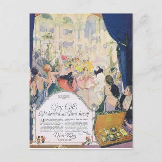 パリス自身のように陽気な ポストカード (正面)