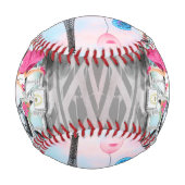 パリス野球の贈り物にピンクの風船を持つ人 野球ボール (裏面)