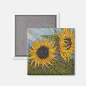 パリス黄色ひまわり磁石 マグネット (正面/裏面)