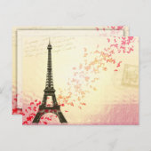 パリス・イン・ラブ - エッフェル塔 ポストカード (正面/裏面)