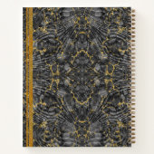 パリス スクリプト カリグラフィ ヴィンテージ マーブリング ゴールド付き ノートブック (裏面)