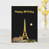 パリス・ナイト・カードのハウルの子猫 カード (黄色い花)