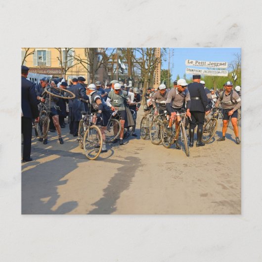 パリス・ニースの自転車競技者 オーセール ヨンヌ フランス 1933 ポストカード (正面)