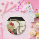 パリス パフューム 香水 ローズ ハイヒール & リップスティック ペーパープレート (パーティー)