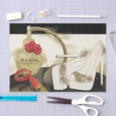 パリス パフューム 香水 ローズ ハイヒール & リップスティック 薄葉紙 (クラフト)