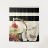 パリス パフューム 香水 ローズ ハイヒール 口紅 タペストリー (正面)