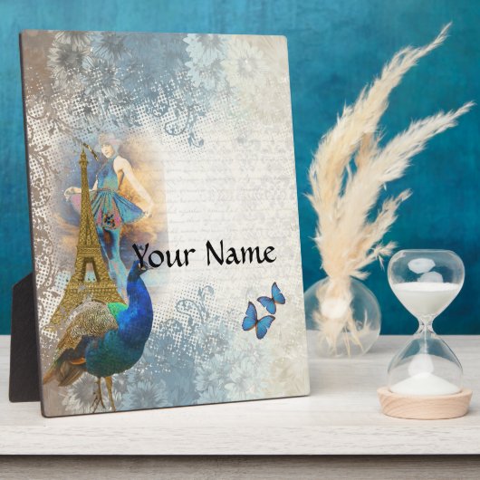 パリス・ピーコック・コラージュ フォトプラーク (側面)