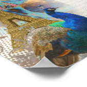 パリス・ピーコック・コラージュ ポスター (角)