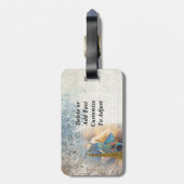 パリス・ピーコック・コラージュ ラゲッジタグ (裏面縦)