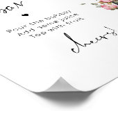 パリス ブラック ピンク エッフェル塔 ブライダル ミモザ バー ポスター (角)