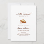 パリス・ベーカリー・ペストリー・クロワッサン・ベイビーシャワー 招待状 (正面)