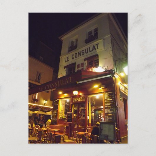 パリス・モンマルトル夜 ポストカード (正面)