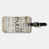 パリタイポグラフィ – 地下鉄スタイル ラゲッジタグ (正面横)