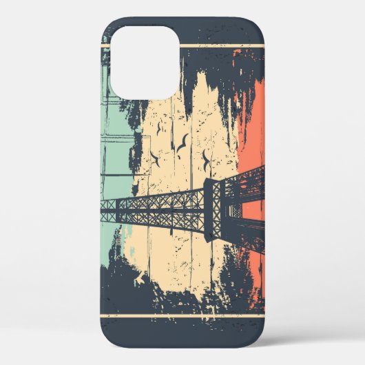 パリタイポグラフィ:抽象芸術エッフェル。 Case-Mate iPhoneケース (裏面)