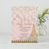 パリダイヤモンドとパールの誕生日パーティーの招待状 招待状 (スタンド正面)