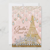 パリダイヤモンドとパールの誕生日パーティーの招待状 招待状 (裏面)