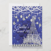 パリダイヤモンドとパールの誕生日パーティーの招待状 招待状 (裏面)