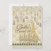 パリダイヤモンドとパールバースデーパーティ招待状 招待状 (裏面)