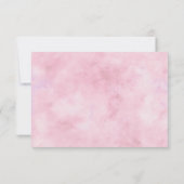 パリチャームピンクフローラ結婚式RSVP応答 出欠カード (裏面)