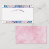 パリチャームフローラ結婚のテーブル番号 プレイスカード (正面/裏面)