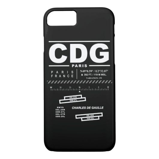 パリチャールズ・ドゴール空港CDG iPhoneの場合 Case-Mate iPhoneケース (裏面)