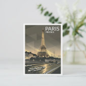 パリツアーエフェフヴィンテージオールド通りギフト ポストカード (スタンド正面)