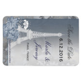 パリテーマの日付磁石を保存 マグネット (横)