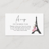 パリテーマエッフェルタワーレシピのための花嫁 エンクロージャーカード (正面)