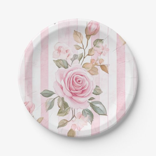 パリテーマドブライダルシャワー ペーパープレート (正面)