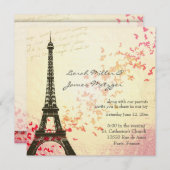 パリテーマド結婚式招待状 招待状 (正面/裏面)