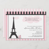 パリテーマド誕生日招待状 招待状 (正面/裏面)