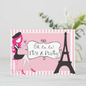 パリテーマド誕生日招待状 招待状 (スタンド正面)