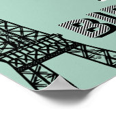 パリテーマハッピーバースデーウェルカムポスターサイン ポスター (角)