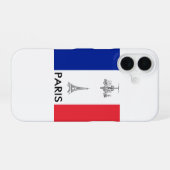 パリテーマフランスの国旗 iPhone 16ケース (裏面横)