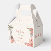 パリテーマフランスの誕生日パーティー フェイバーボックス (正面サイド)