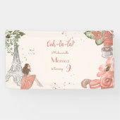 パリテーマフランスの誕生日パーティー 横断幕 (横)