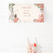 パリテーマフランスの誕生日パーティー 横断幕 (インサイチュ)