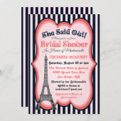 パリテーマブライダルシャワー招待状 招待状 (正面/裏面)